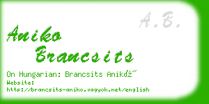 aniko brancsits business card